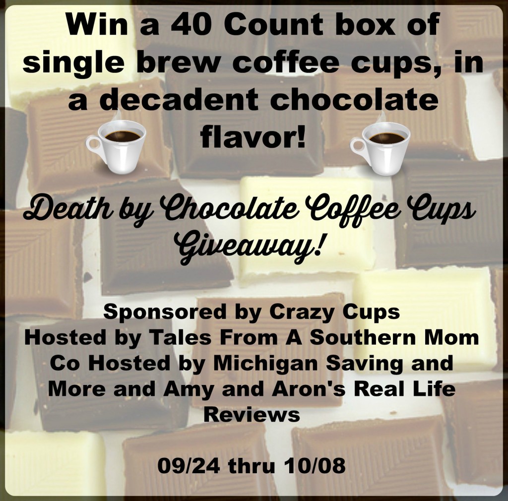Death by Chocolate Coffee Cups Giveaway – Ends 10/08/15
